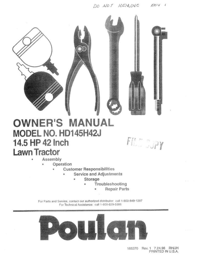 Poulan Pro 165370 owner's manual