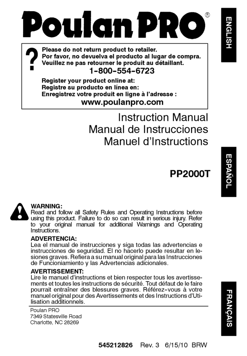 Poulan Pro PP2000T User manual
