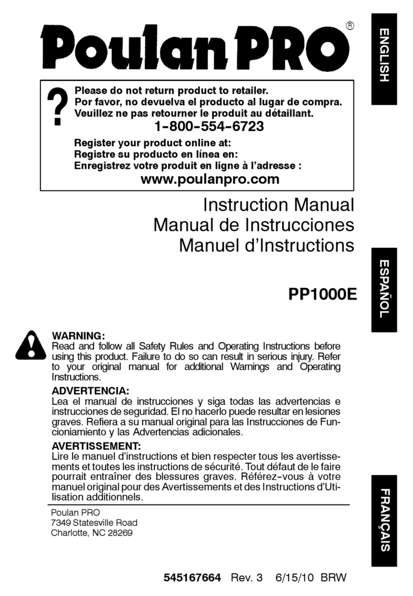 Poulan Pro PP1000E instruction manual