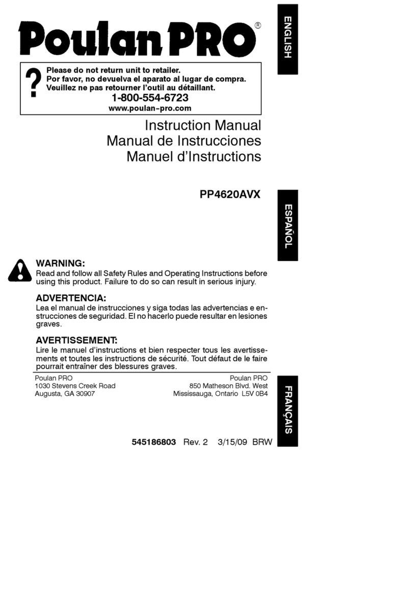 Poulan Pro 545186803 User manual