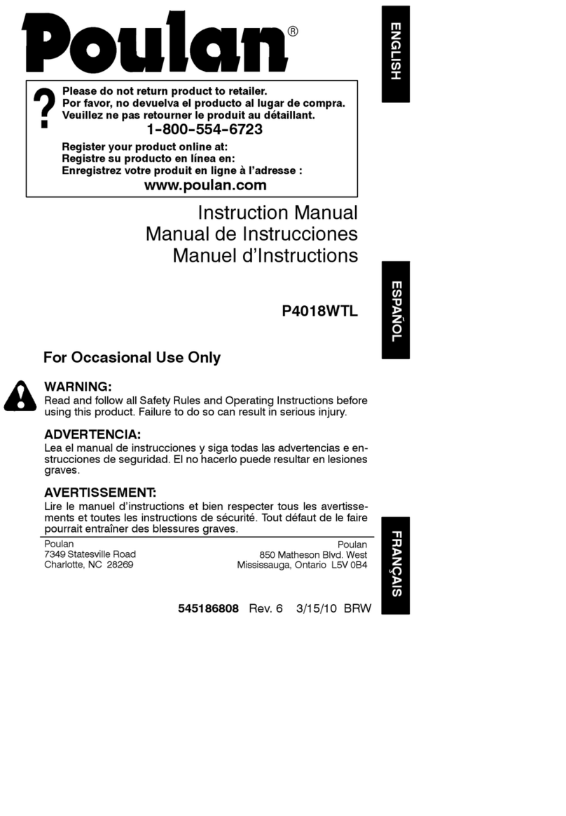 Poulan Pro 545186808 User manual Poulan Pro 545186808 User manual