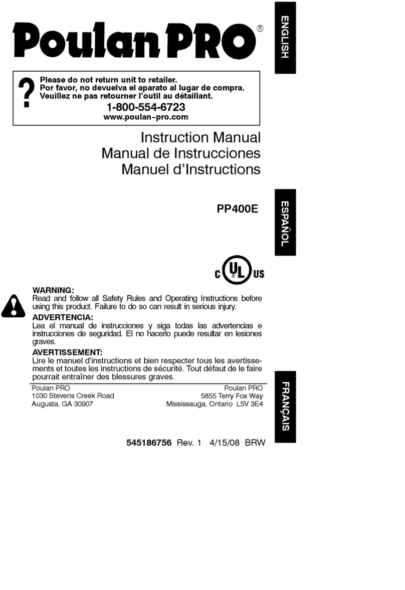 Poulan Pro 545186756 User manual