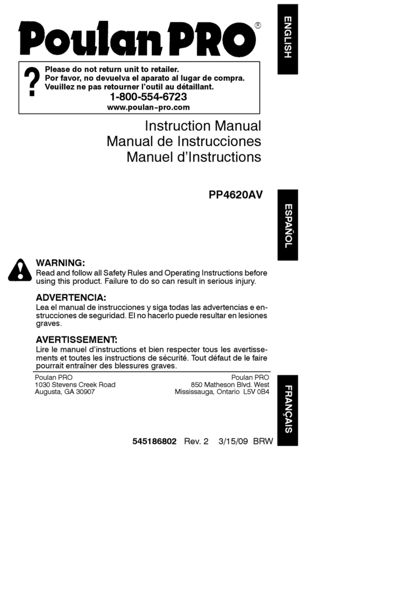 Poulan Pro 545186802 User manual Poulan Pro 545186802 User manual