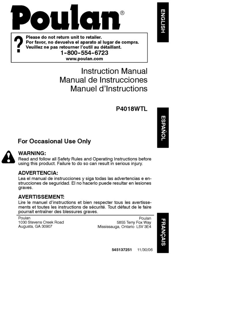 Poulan Pro 545137251 User manual