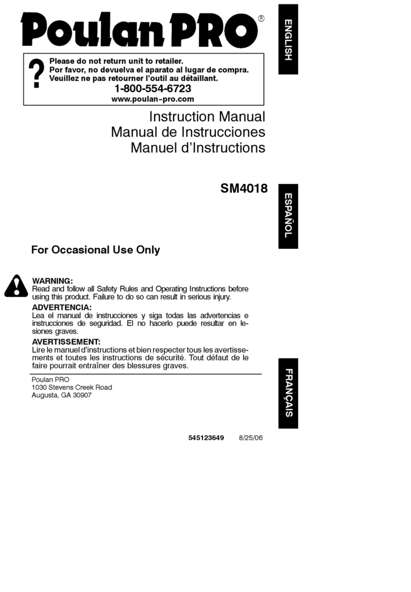 Poulan Pro 545123649 instruction manual