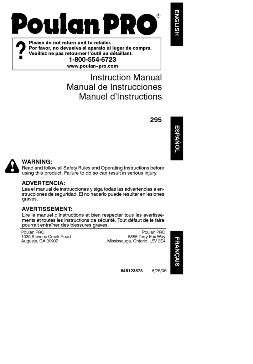 Poulan Pro 545123578 User manual