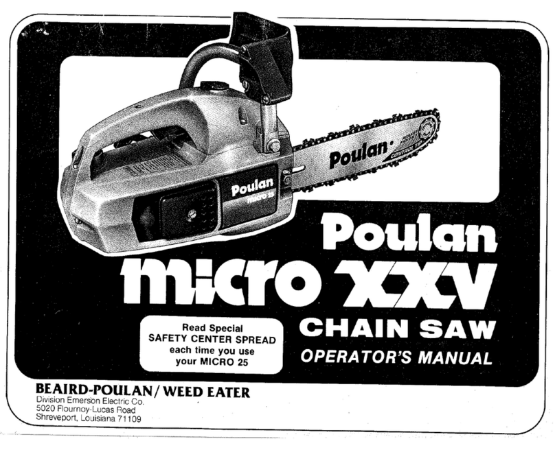 Poulan Pro Chainsaw User manual