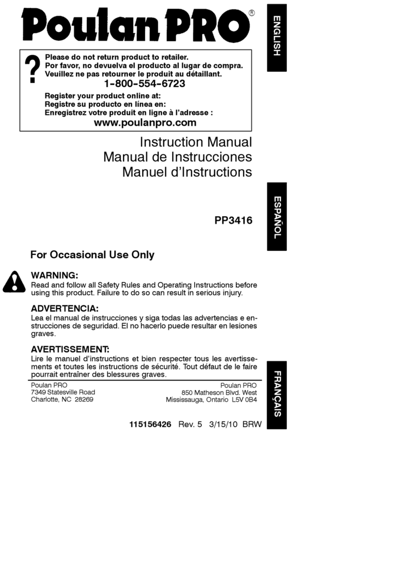 Poulan Pro 966063001 User manual
