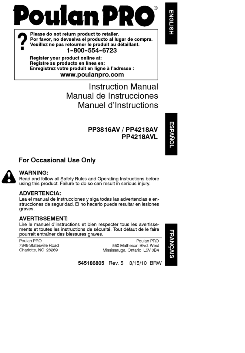 Poulan Pro 952802030 User manual