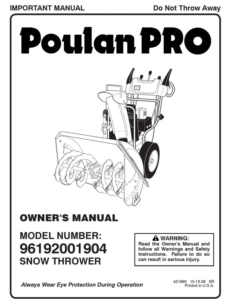 Poulan Pro 421895 owner's manual