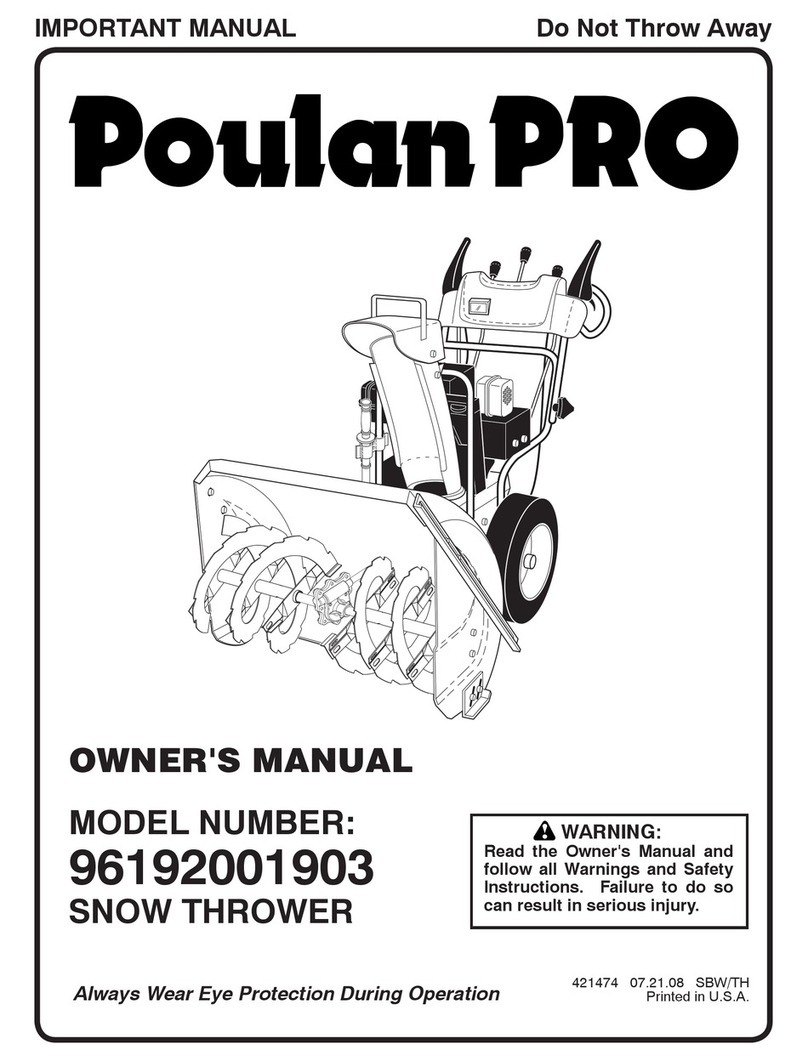 Poulan Pro 421474 User manual
