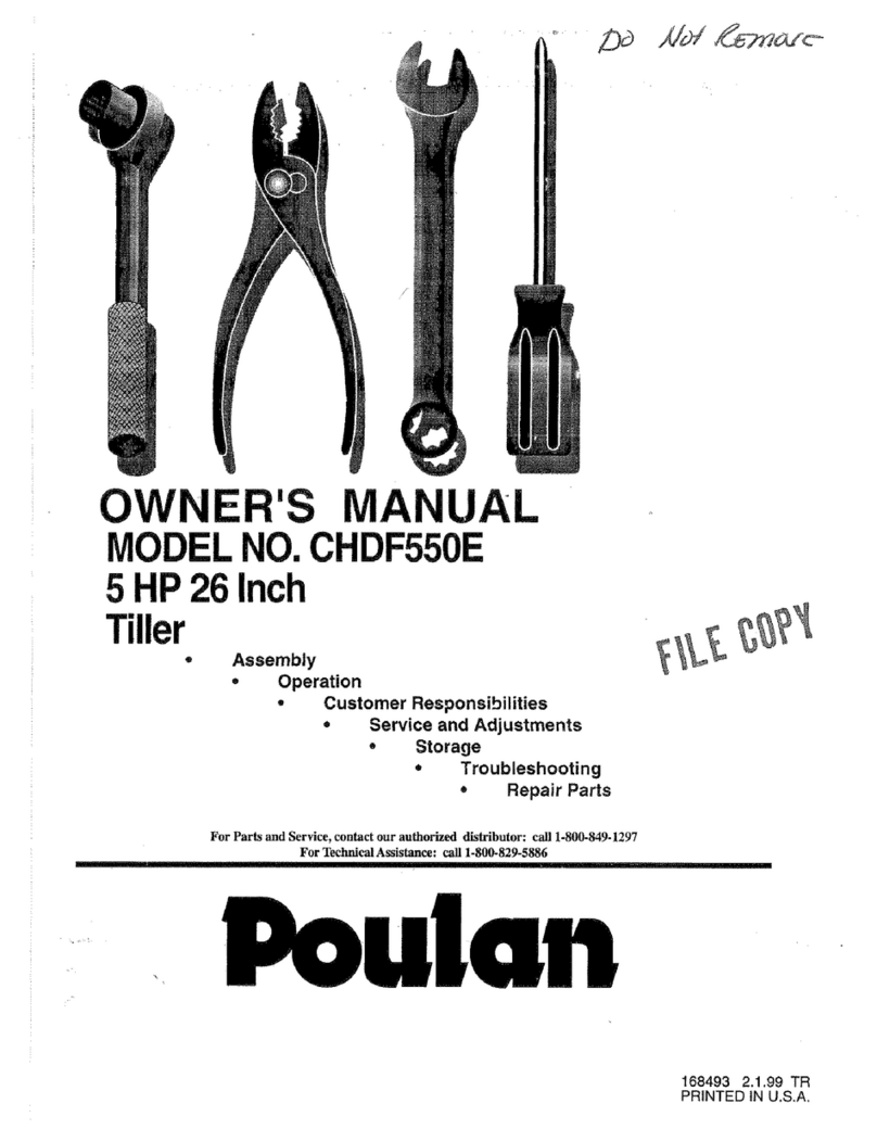 Poulan Pro 168493 User manual