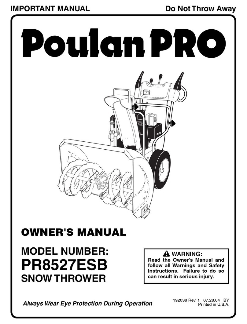 Poulan Pro PR8527ESB owner's manual