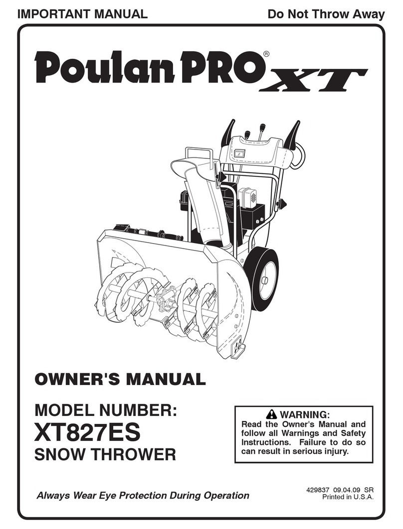Poulan Pro XT 429837 owner's manual