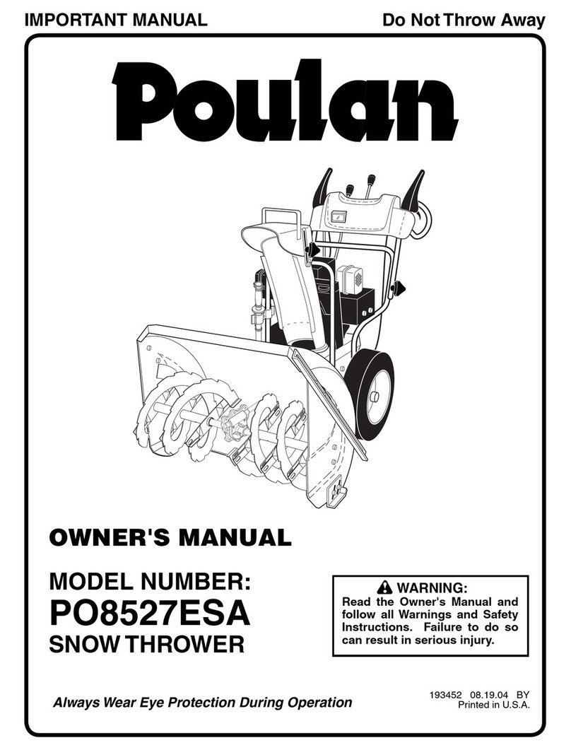 Poulan Pro PO8527ESA owner's manual