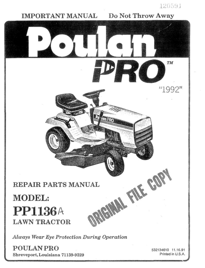 Poulan Pro PP1136 Repair parts manual Poulan Pro PP1136 Repair parts manual
