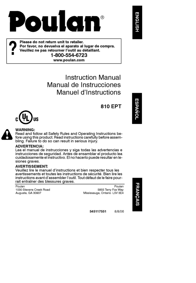 Poulan Pro 545117551 User manual