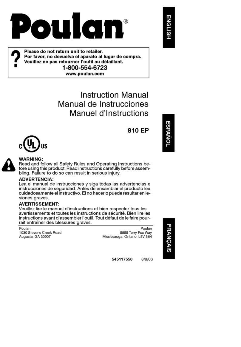Poulan Pro 545117550 User manual