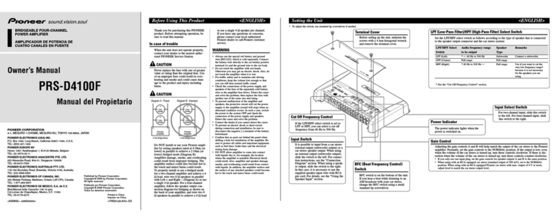 Pioneer Premier PRS-D4100F User manual
