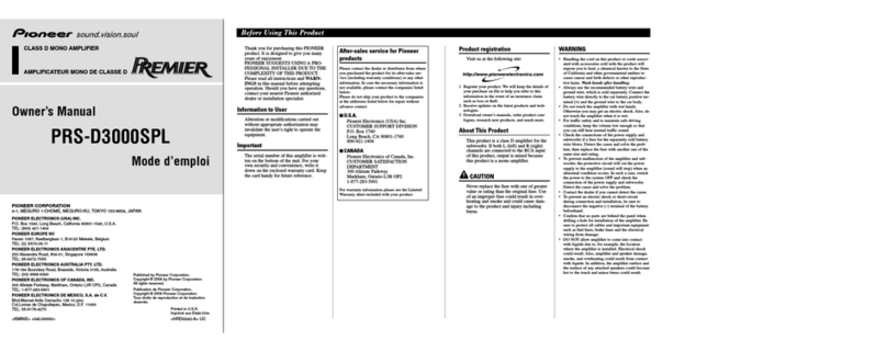 Pioneer PRS-D3000SPL owner's manual