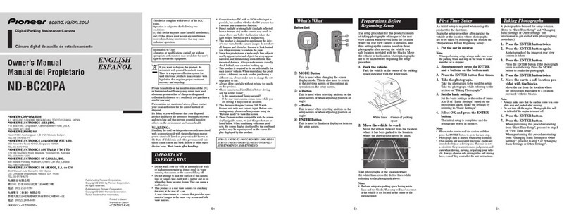 Pioneer ND-BC20PA owner's manual