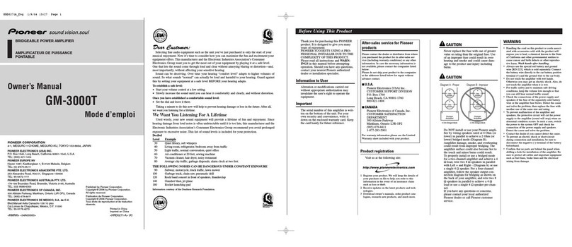 Pioneer GM-3000T owner's manual