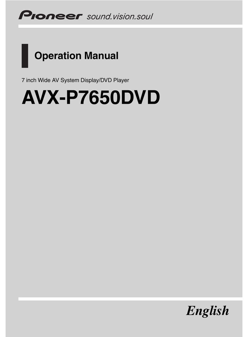 Pioneer AVX-P7650DVD Operation manual