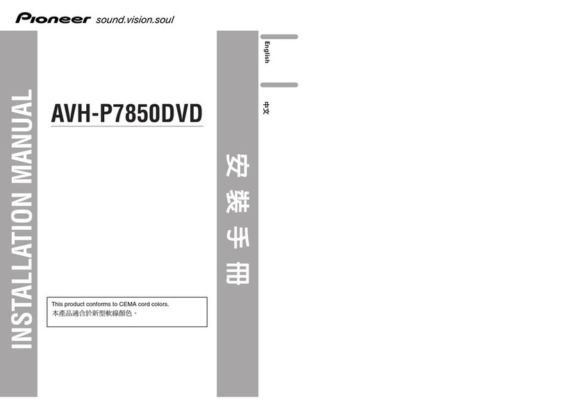 Pioneer AVH-P7850DVD User manual Pioneer AVH-P7850DVD User manual