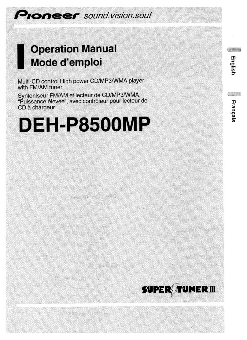 Pioneer SUPER TUNERIII DEH-P8500MP Operation manual