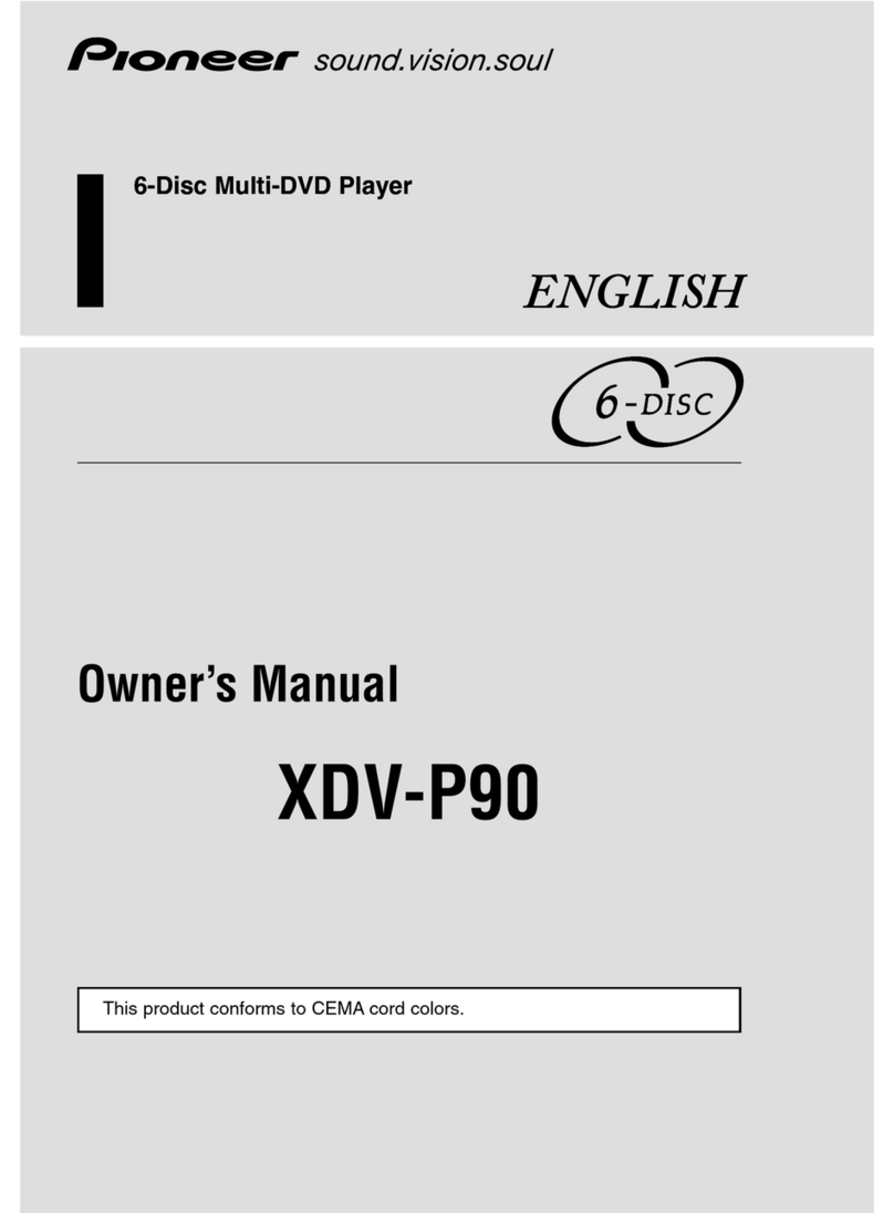Pioneer XDV-P90 - DVD Changer - External User manual