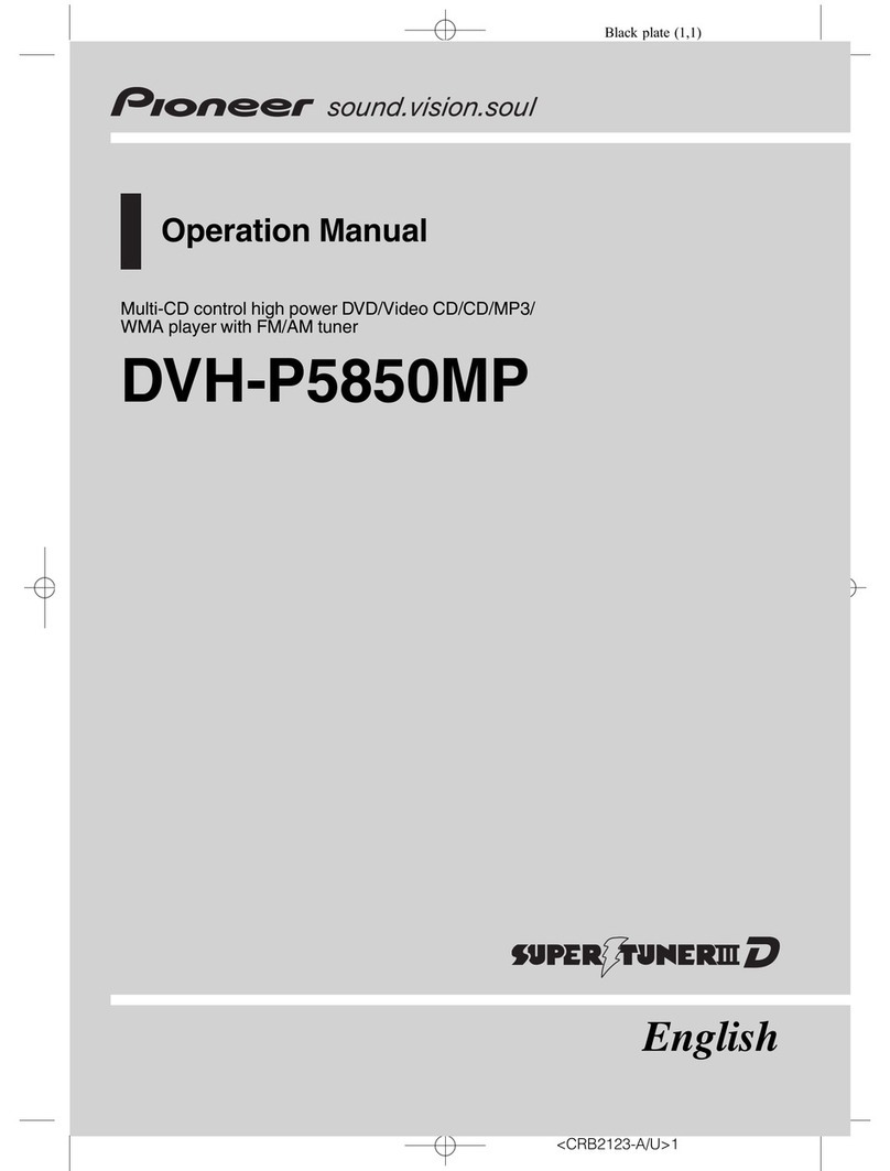 Pioneer Super Tuner III D DVH-P5850MP User manual