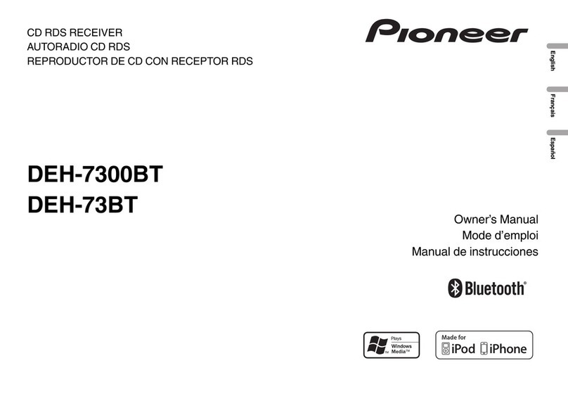 Pioneer CD RDS DEH-73BT owner's manual