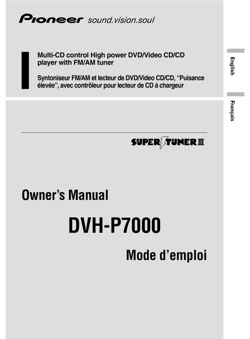 Pioneer DVH-P7000 owner's manual