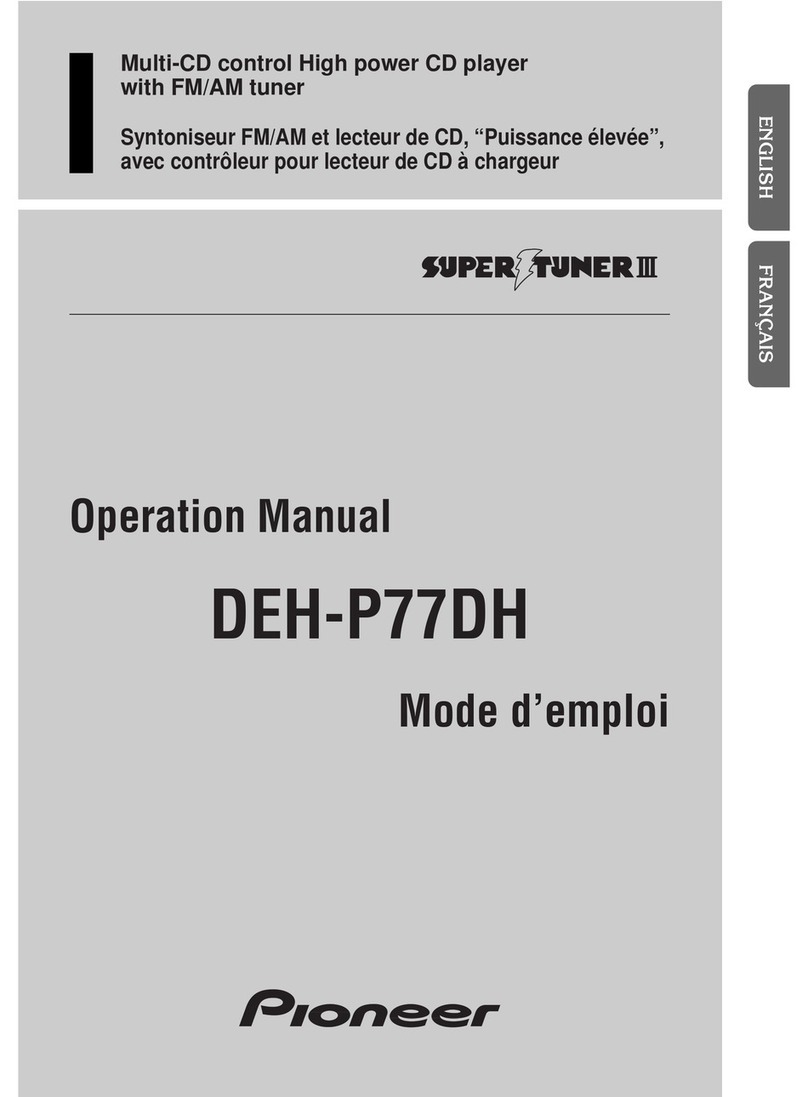 Pioneer DEH-P77DH - Radio / CD Player User manual
