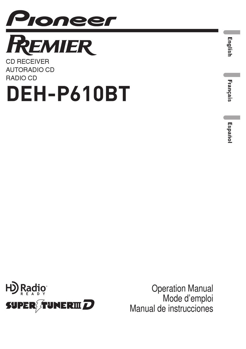 Pioneer DEH-P610BT - Premier Radio / CD Operation manual