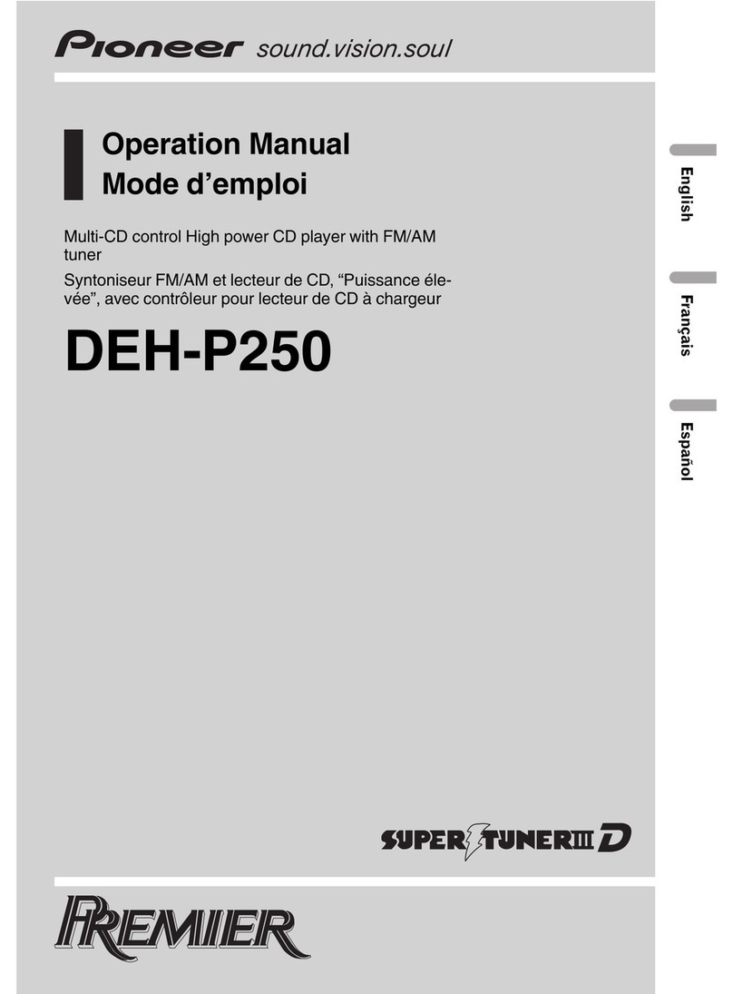 Pioneer DEH-P250 User manual