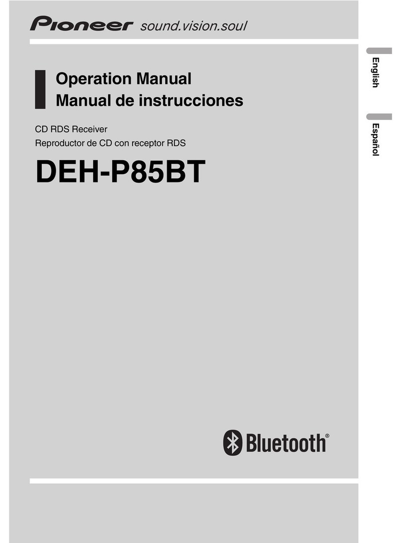 Pioneer DEH-P85BT User manual
