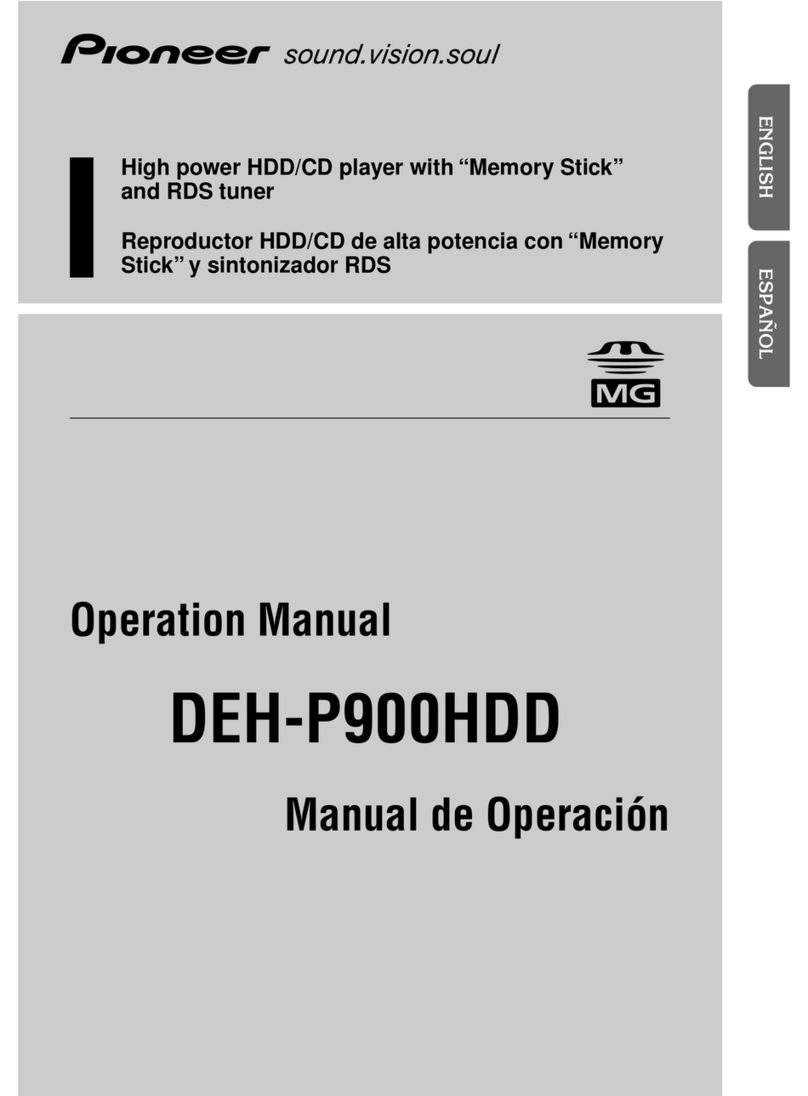 Pioneer DEH-P900HDD User manual