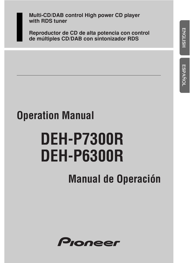 Pioneer DEH-P6300R User manual Pioneer DEH-P6300R User manual