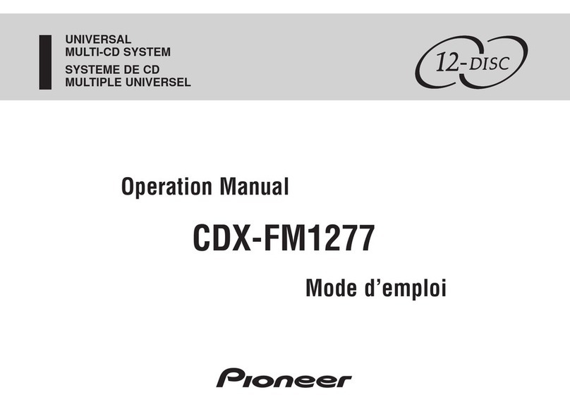 Pioneer CDX-FM1277 User manual Pioneer CDX-FM1277 User manual