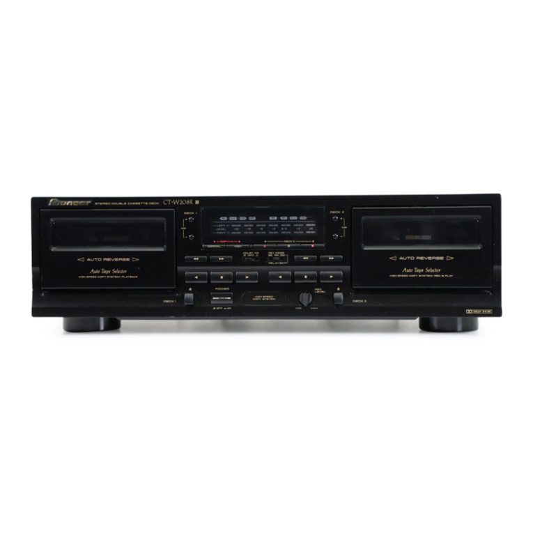 Pioneer CT-W208R - Dual Cassette Deck operating instructions