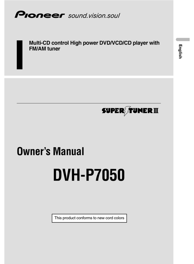 Pioneer Super Tuner III DVH-P7050 owner's manual