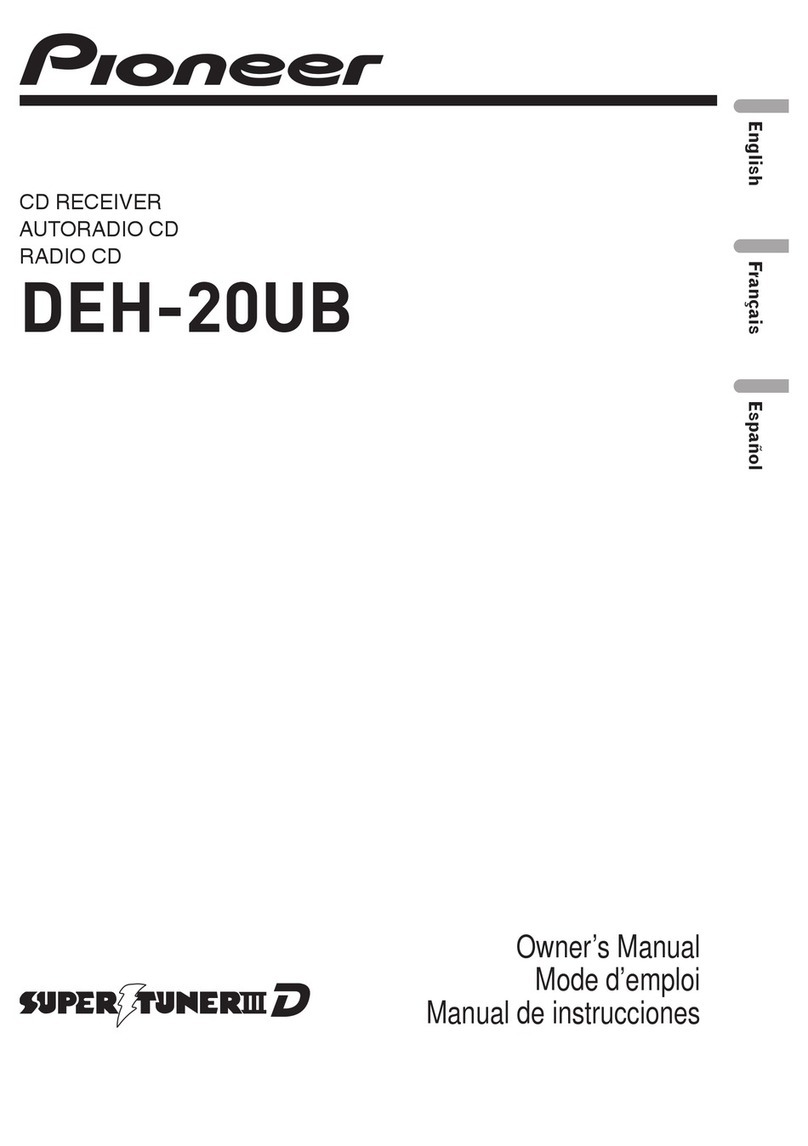Pioneer DEH-20UB owner's manual