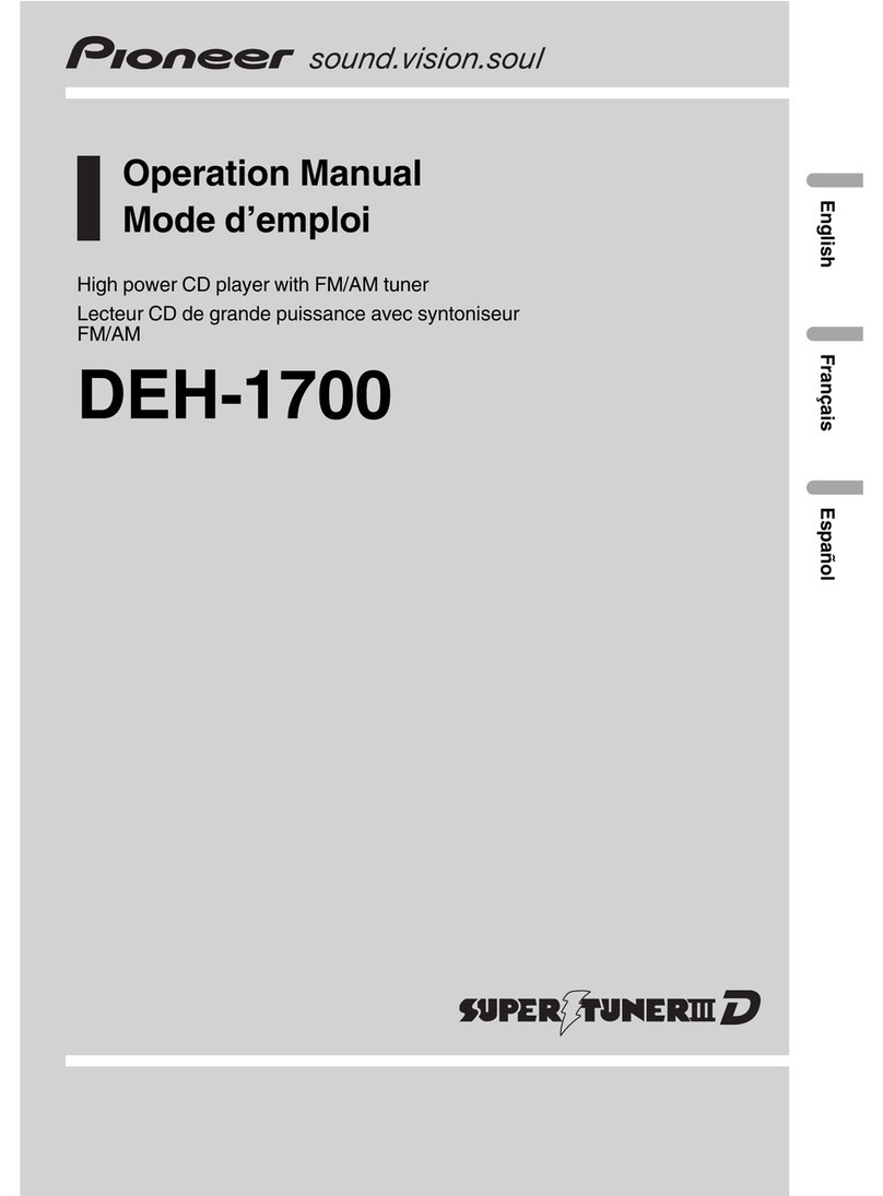 Pioneer DEH-1700 User manual