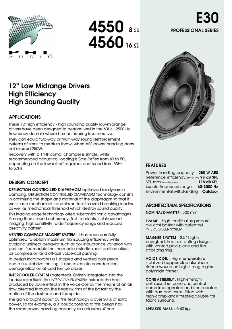 PHL Audio 4550 Specification sheet