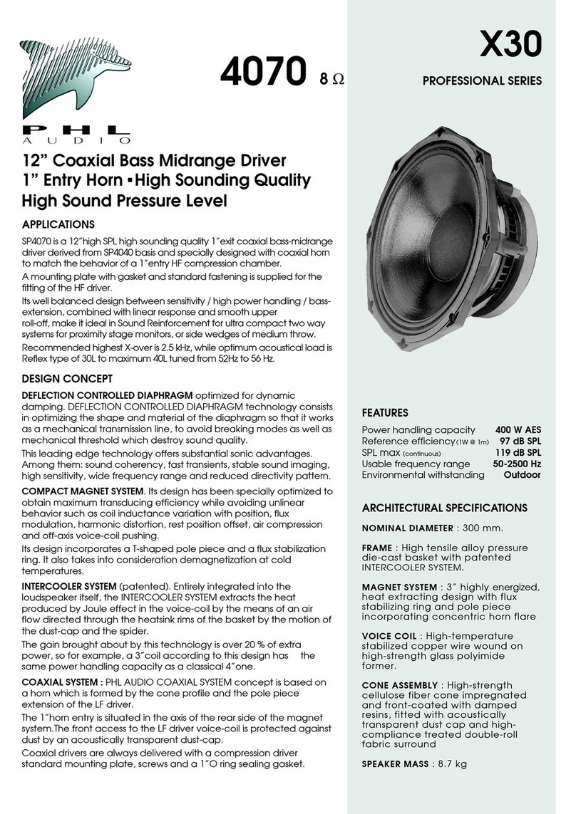 PHL Audio X30 Specifications
