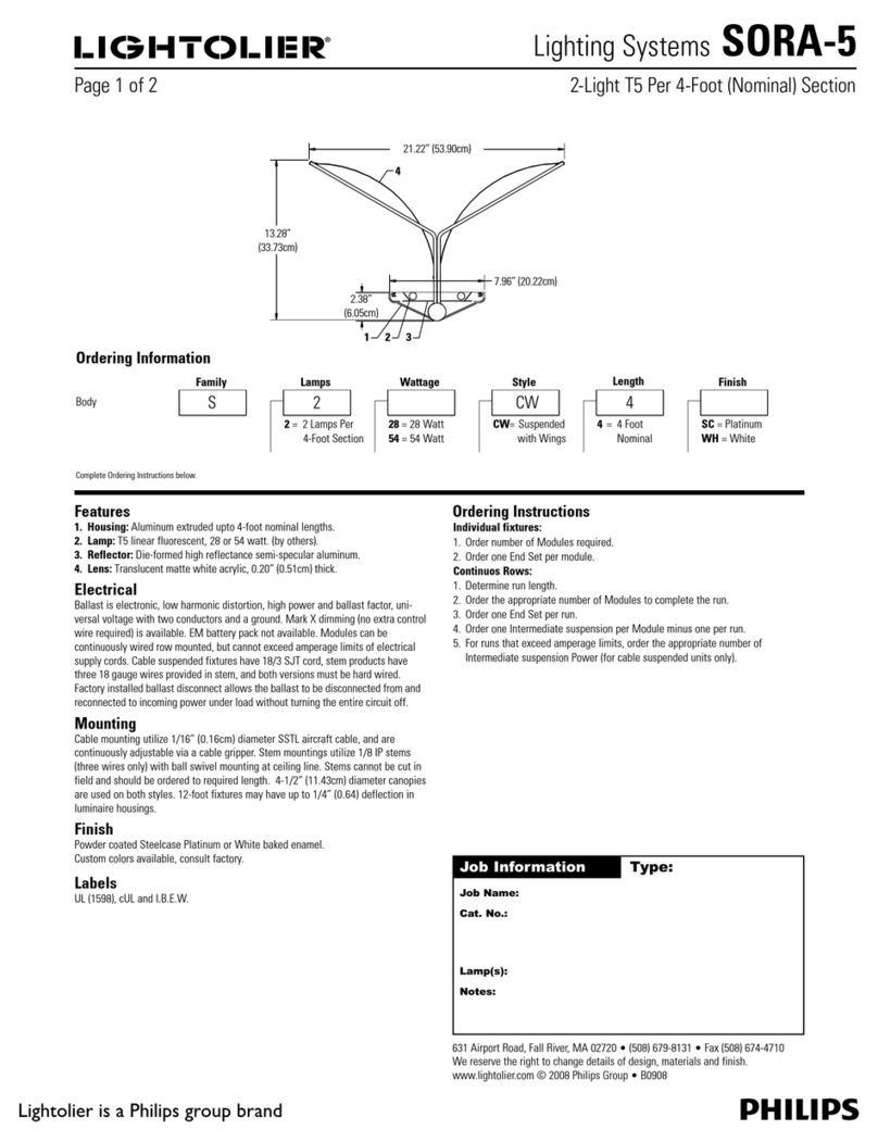 Lightolier Lightolier SORA-5 Product guide