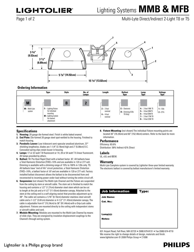 Lightolier Lightolier MFB User manual