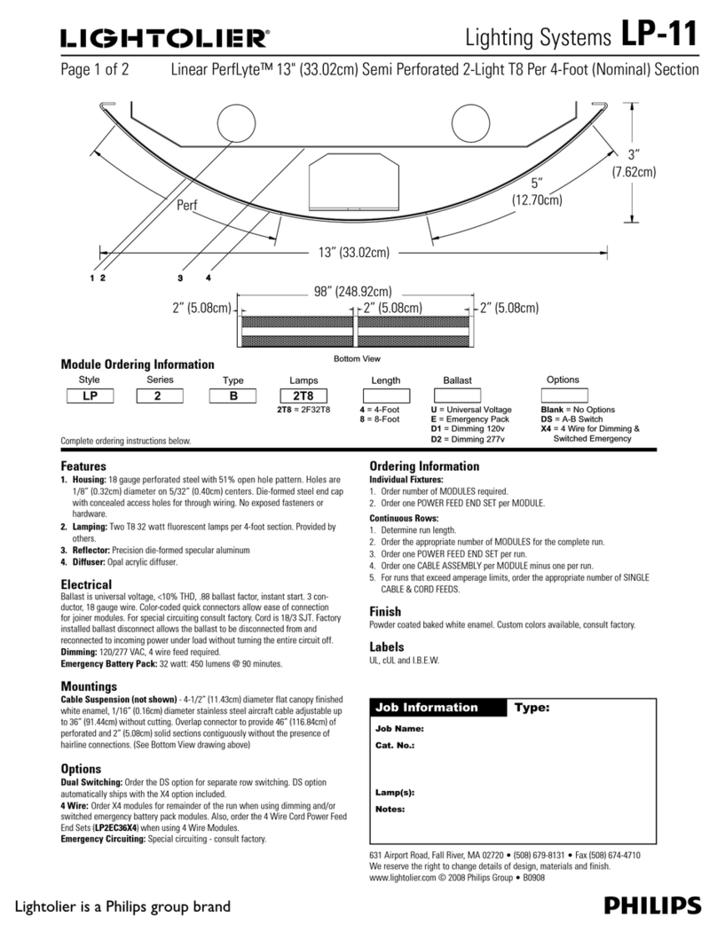 Lightolier Lightolier LP-11 User manual Lightolier Lightolier LP-11 User manual