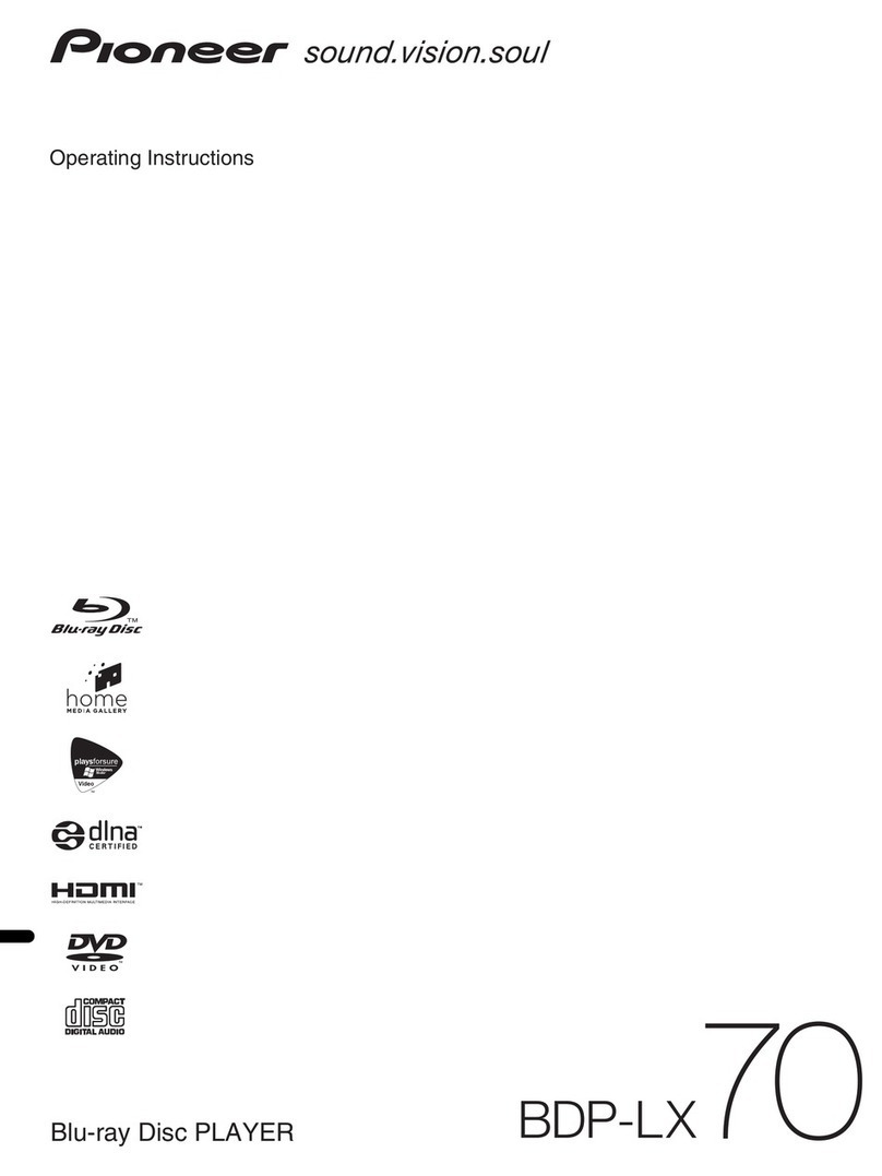 Pioneer BDP-LX 70 User manual